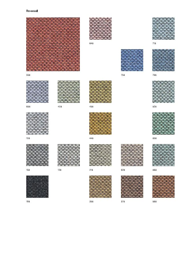 Stoffmusterkarte Re-Wool Kvadrat 