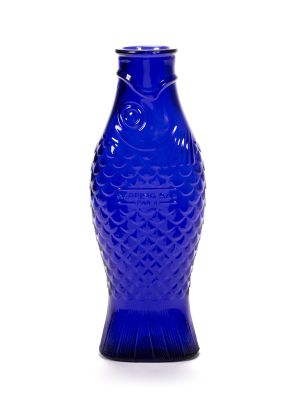 Fles Flasche Fisch Kobaltblau Serax