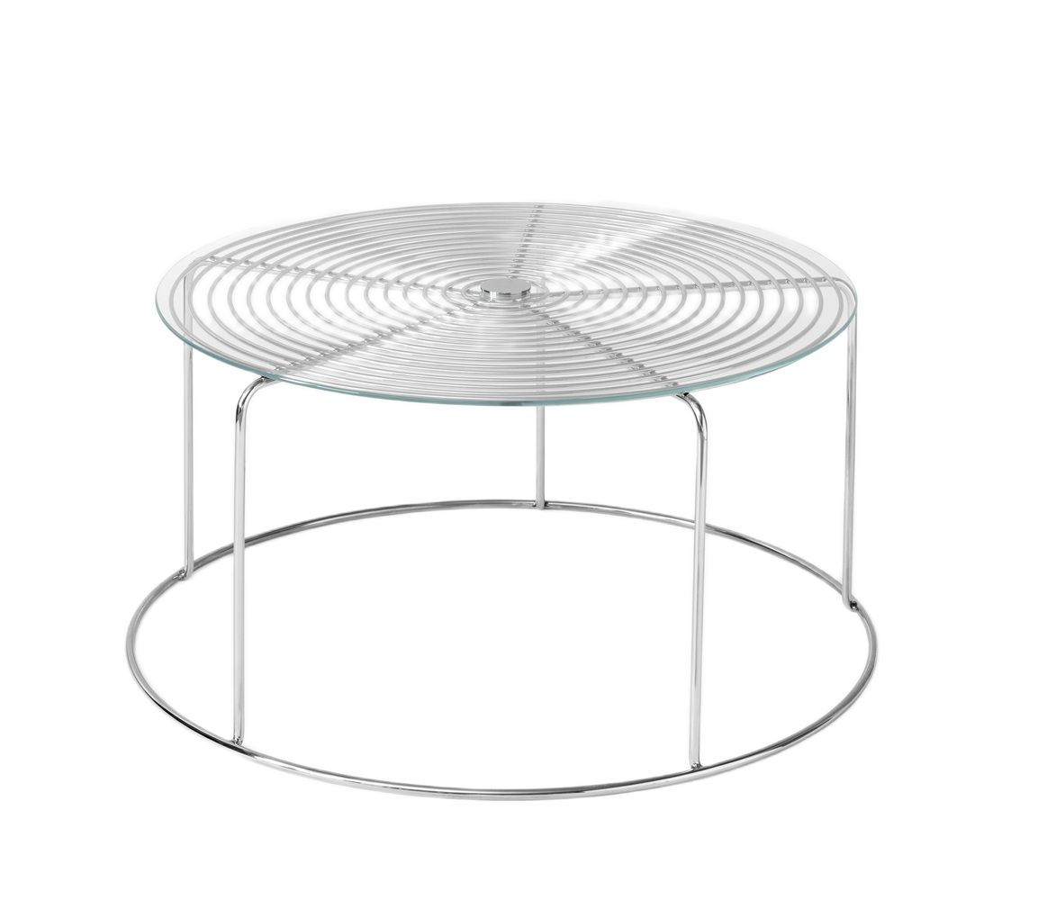 Wire Coffee Table Couchtisch mit Glasplatte AndTradition