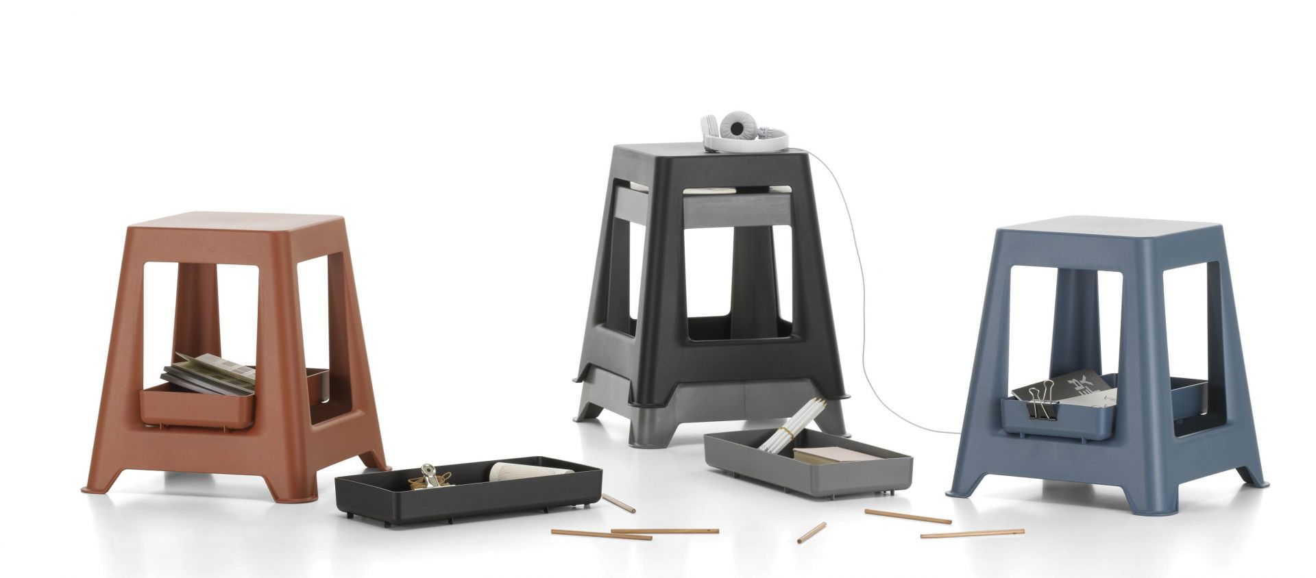 Chap Tray RE Tablett Vitra Dunkelgrau