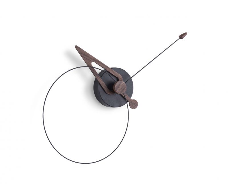 Pico Wanduhr Walnuss/Schwarz nomon