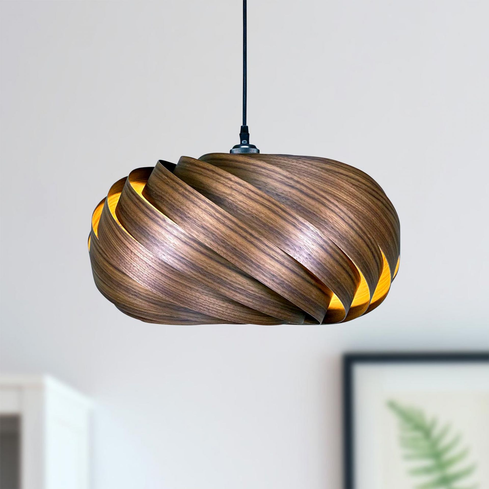 Quiescenta Hängeleuchte Ø45 cm Nussbaum Gofurnit