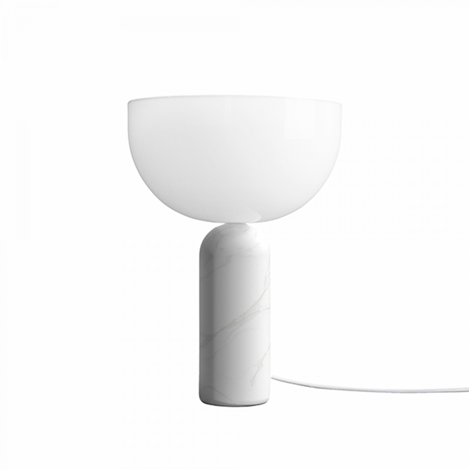 Kizu Tischleuchte klein Marmor weiss New Works