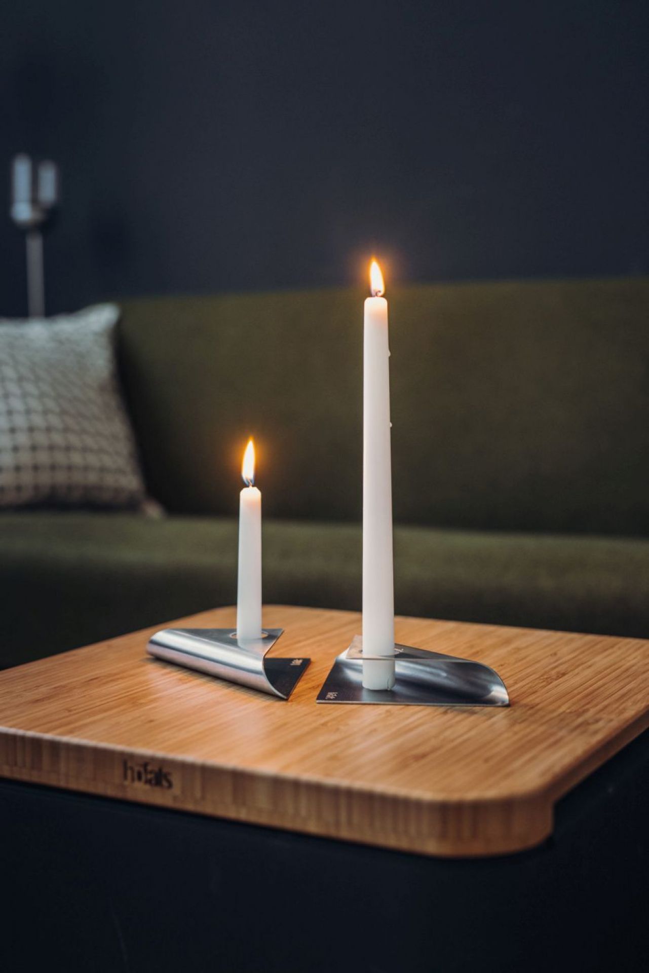 Square Candle Kerzenständer 4er Set silber Höfats EINZELSTÜCK