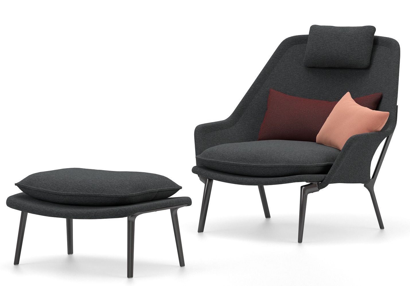 Slow Chair & Ottoman Sessel Stoff Vitra 
