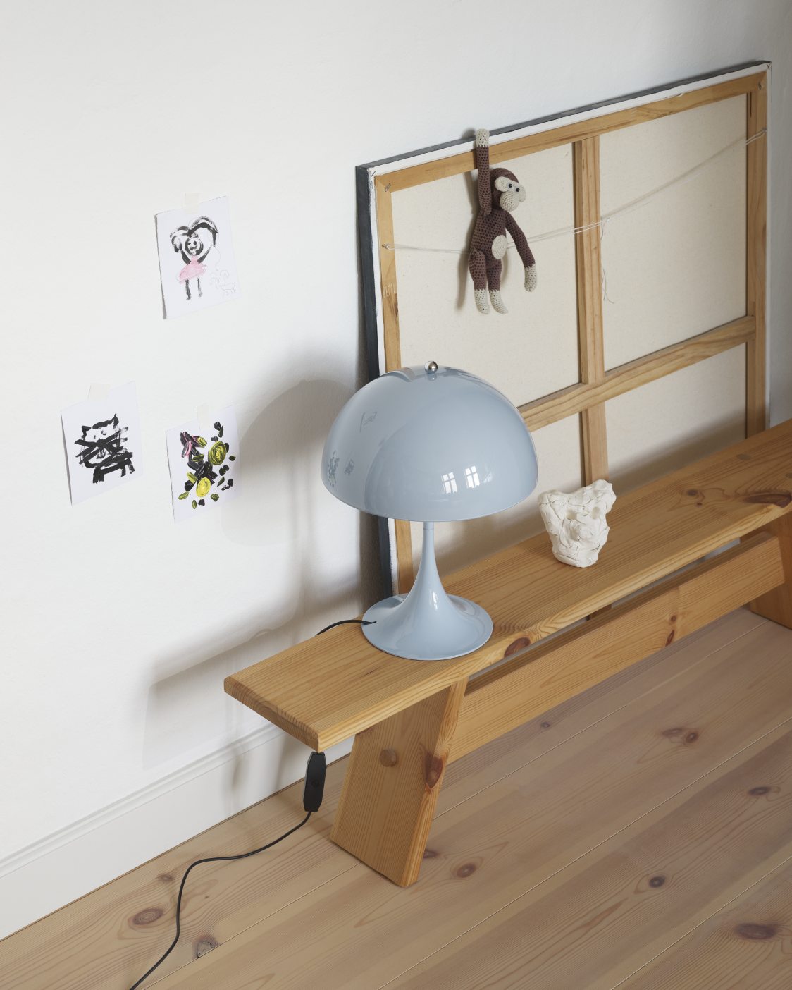 Panthella 250 Table lamp LED Tischleuchte Louis Poulsen Opal Pale blau
