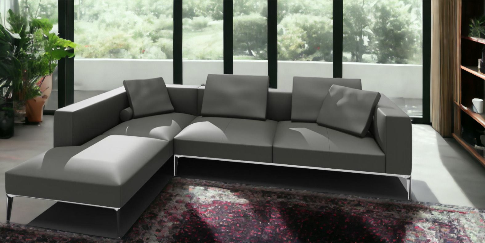 Jaan Living 3 Sitzer Sofa mit 2 Rückenkissen, 2 Komfortkissen & 2 Komfortrollen Kombi Q21 Walter Knoll 