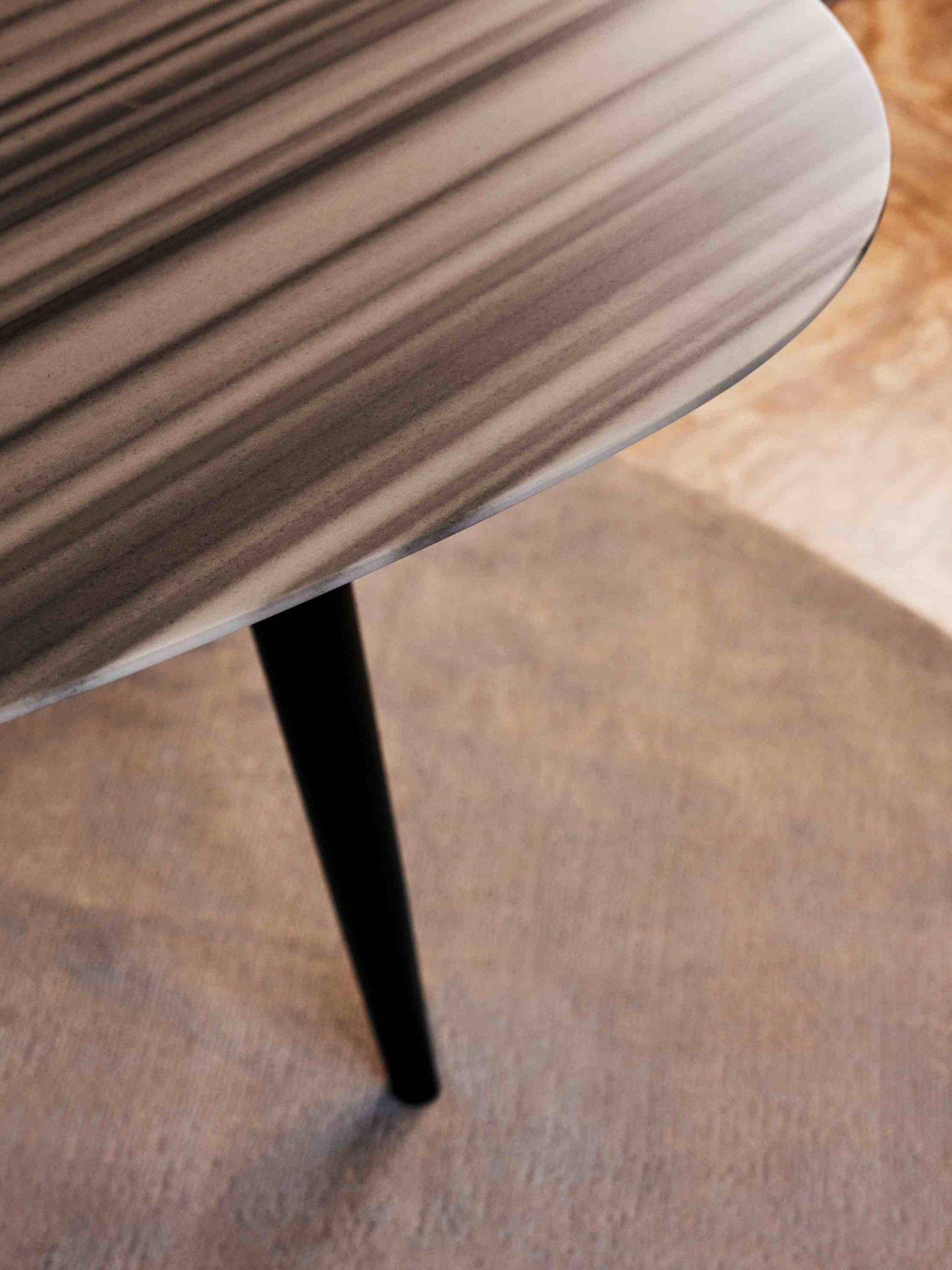2318 Tweed Marble Esstisch B 160 cm Zanotta
