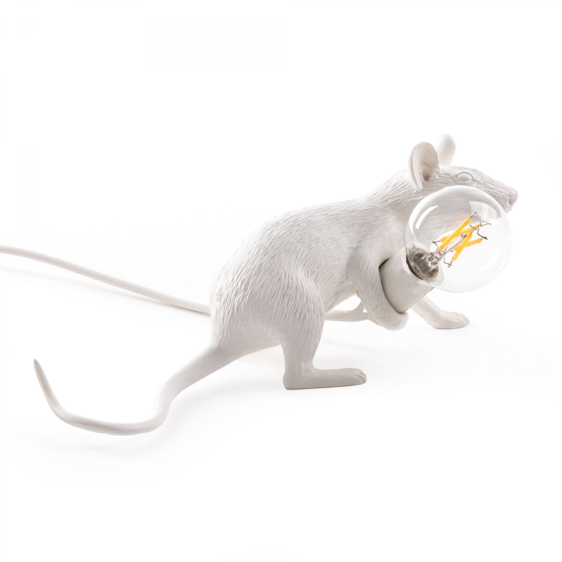 Mouse Lamp Tischleuchte weiß mit USB Seletti  