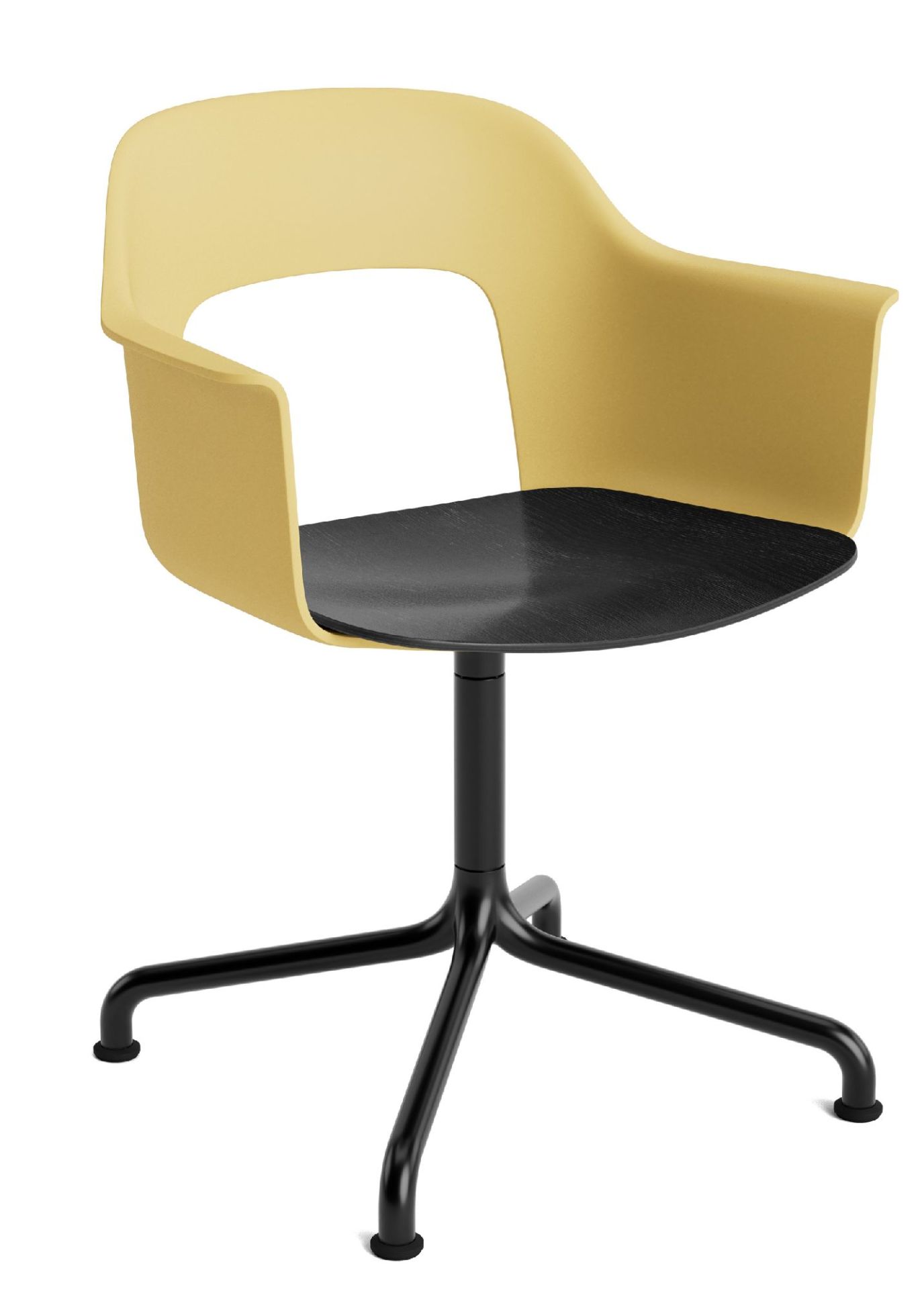 Layout Armchair 252 Armlehnstuhl 4-Sternfuß Drehfuß mit gebogenem Fußkreuz Hay