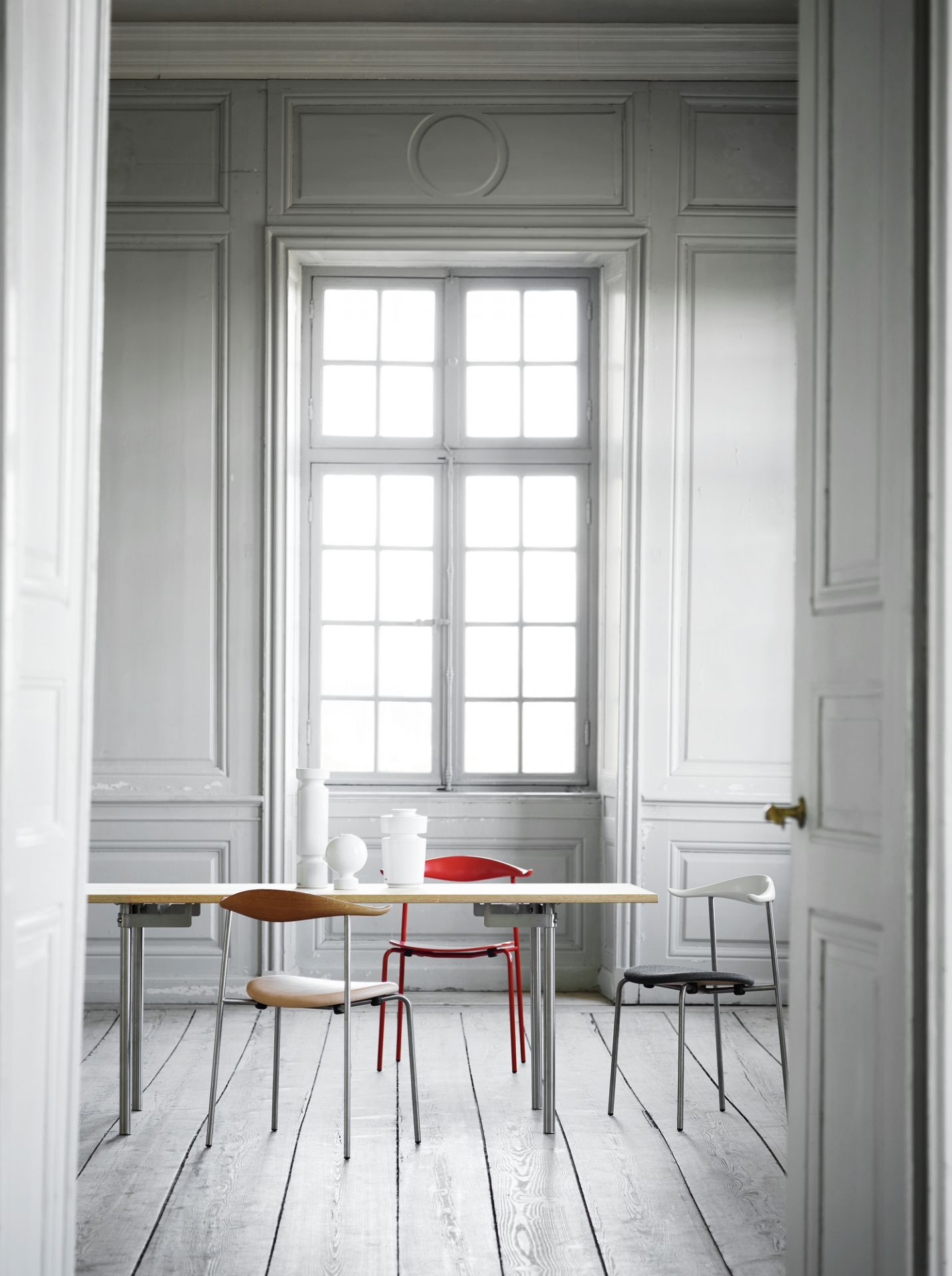 CH88T Stuhl Gestell Edelstahl Carl Hansen & Søn