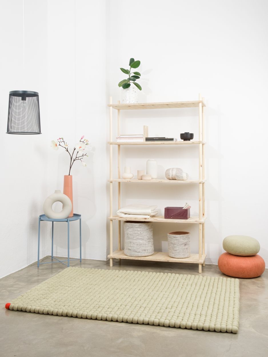 Big One Rechteckig Filzteppich 200 x 300 cm myfelt Grünbeige
