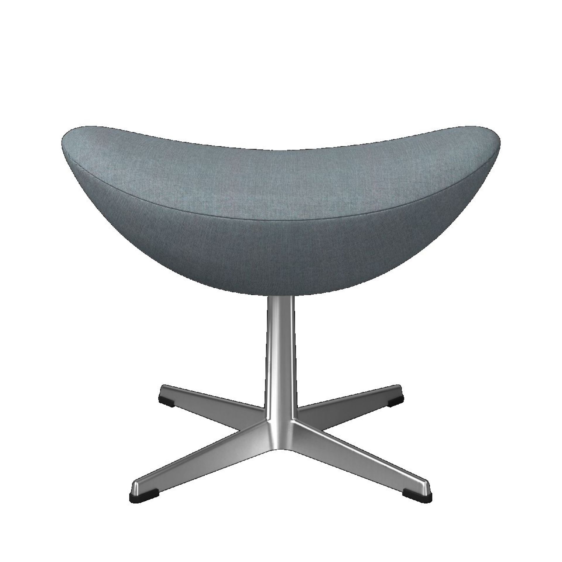 Egg Chair mit Hocker Re-wool Textile Stoff Hellblau/Natur Fritz Hansen