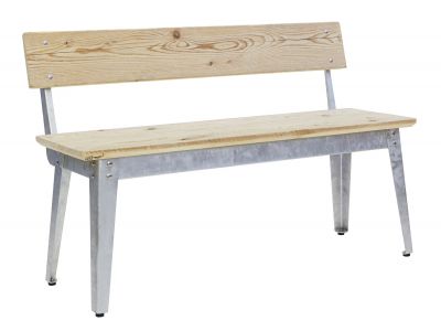 6Grad Outdoorbank mit Rückenlehne 125 cm Jan Cray