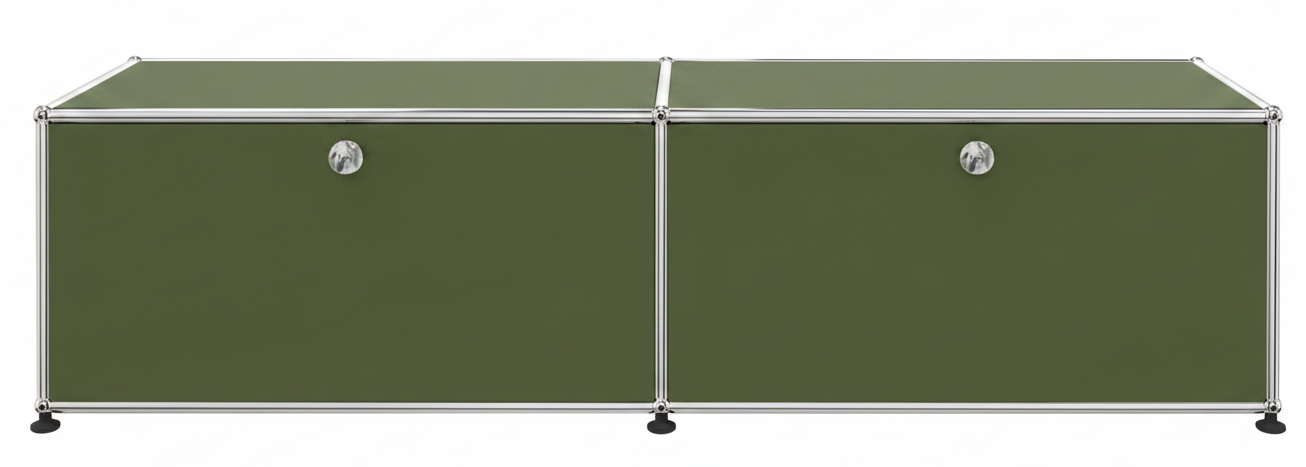 USM Haller Lowboard 2 Klappen Olivgrün