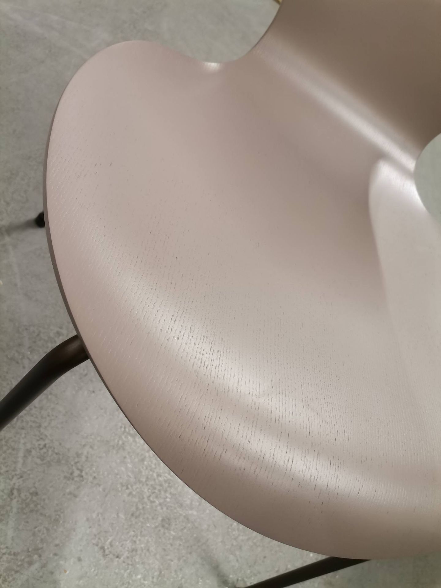 Siebener / Serie Stuhl 3107 Esche Deep Clay/Braunbronze SH 46 Fritz Hansen EINZELSTÜCK