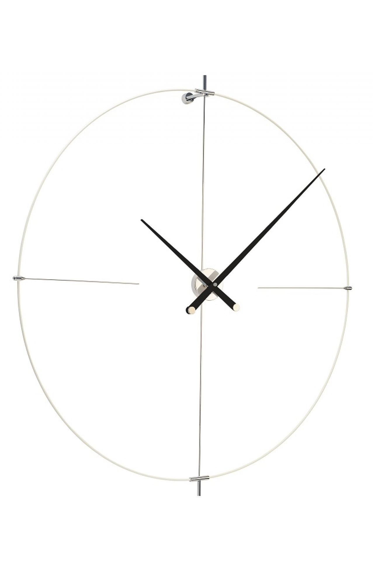 Bilbao N/ L Clock Wanduhr nomon Weiß-Schwarz