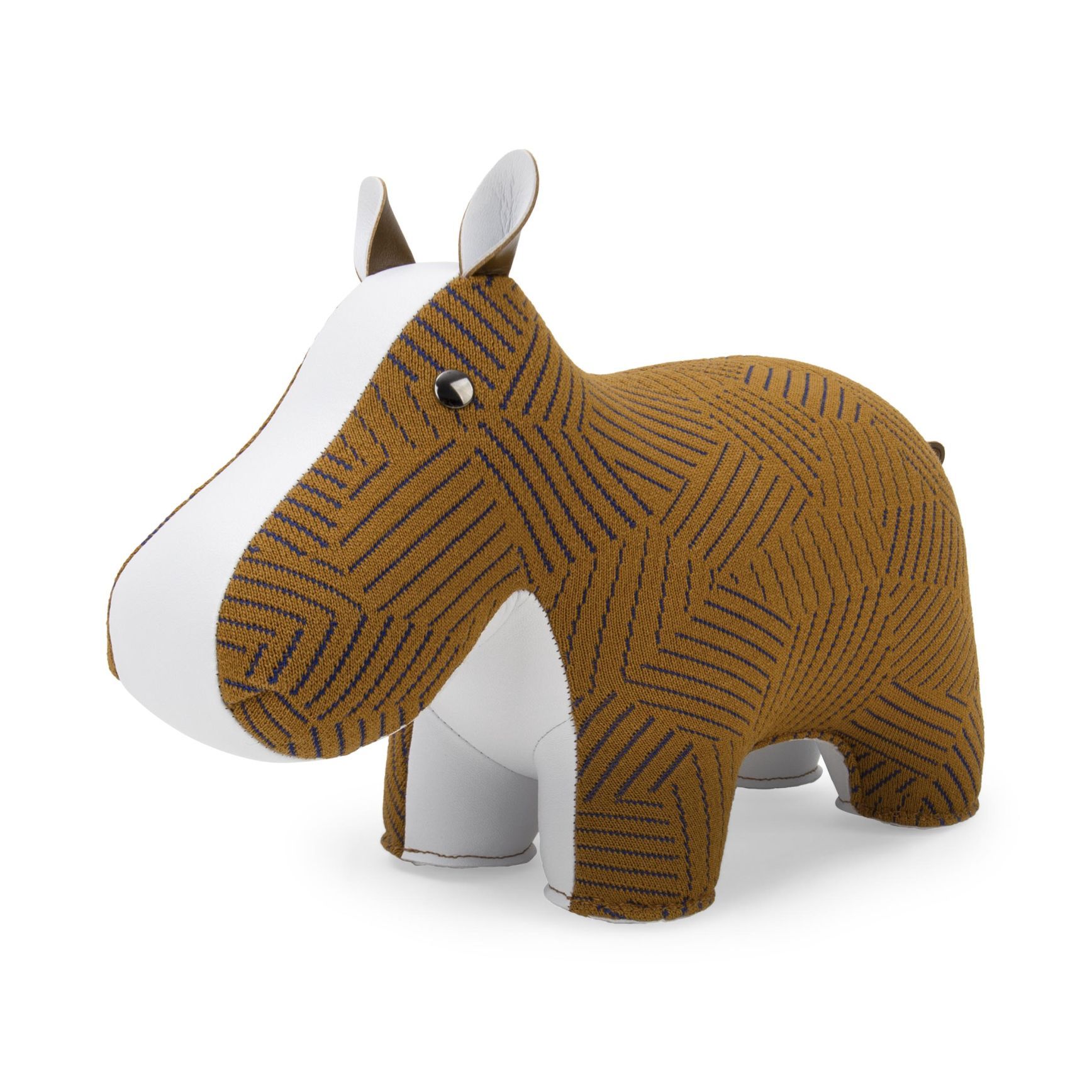 Buchstütze Hippo Razzle Dazzle tan Züny x KVADRAT