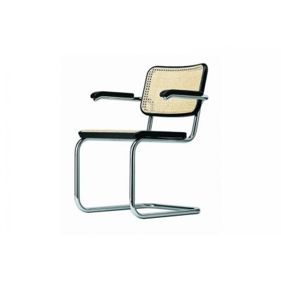 S 64 V Stahlrohr Klassiker Freischwinger Thonet Schwarz - Chrom