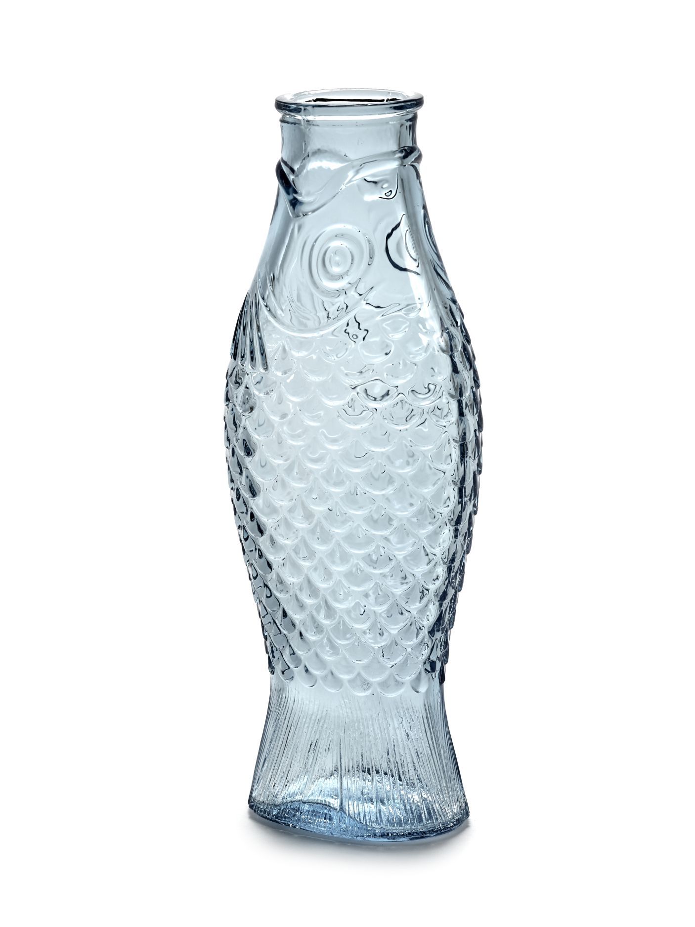 Fles Flasche Fisch Blau Serax