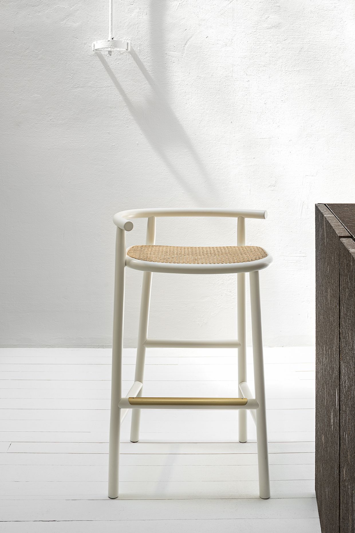 Single Curve Barhocker Sitz geflechtet Wiener GTV Design