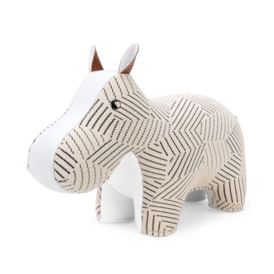 Buchstütze Hippo Razzle Dazzle weiß Züny x KVADRAT