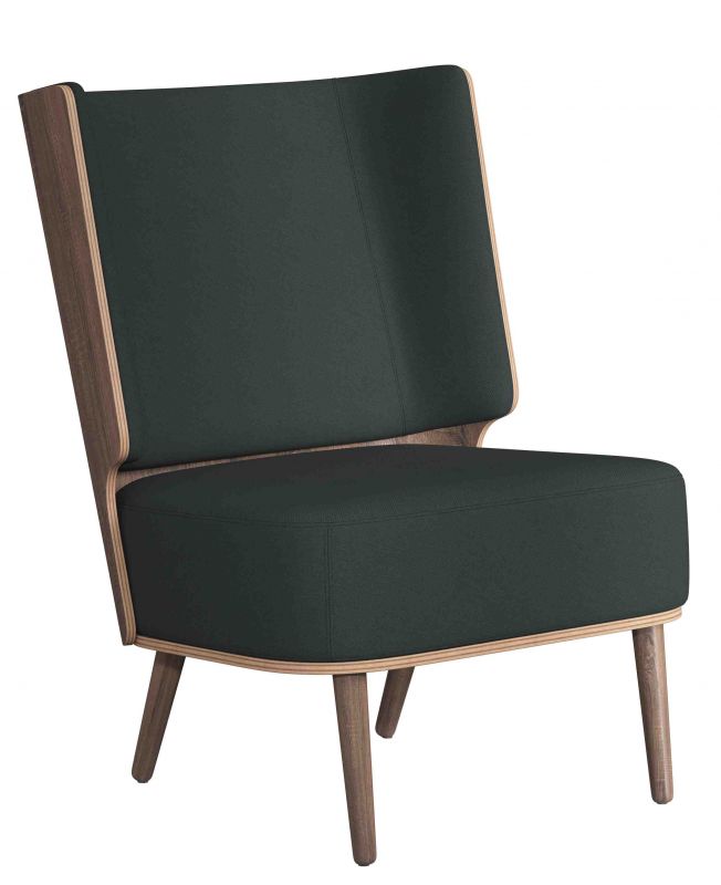 Serena Lounge Chair Sessel Eiche dunkel gebeizt novoform Phantom grau