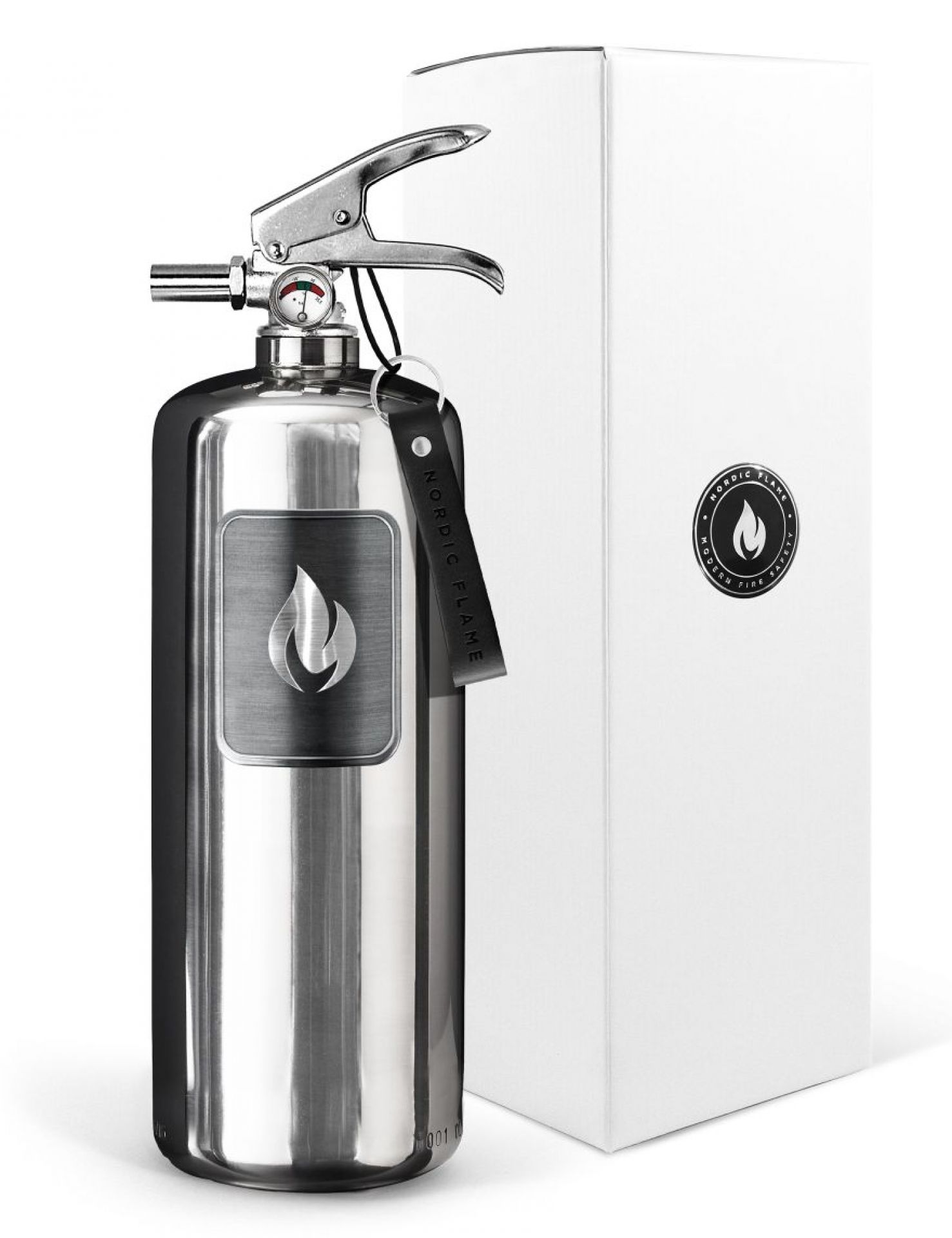 Feuerlöscher Steel Edition 2 kg polierter Edelstahl Nordic Flame EINZELSTÜCK