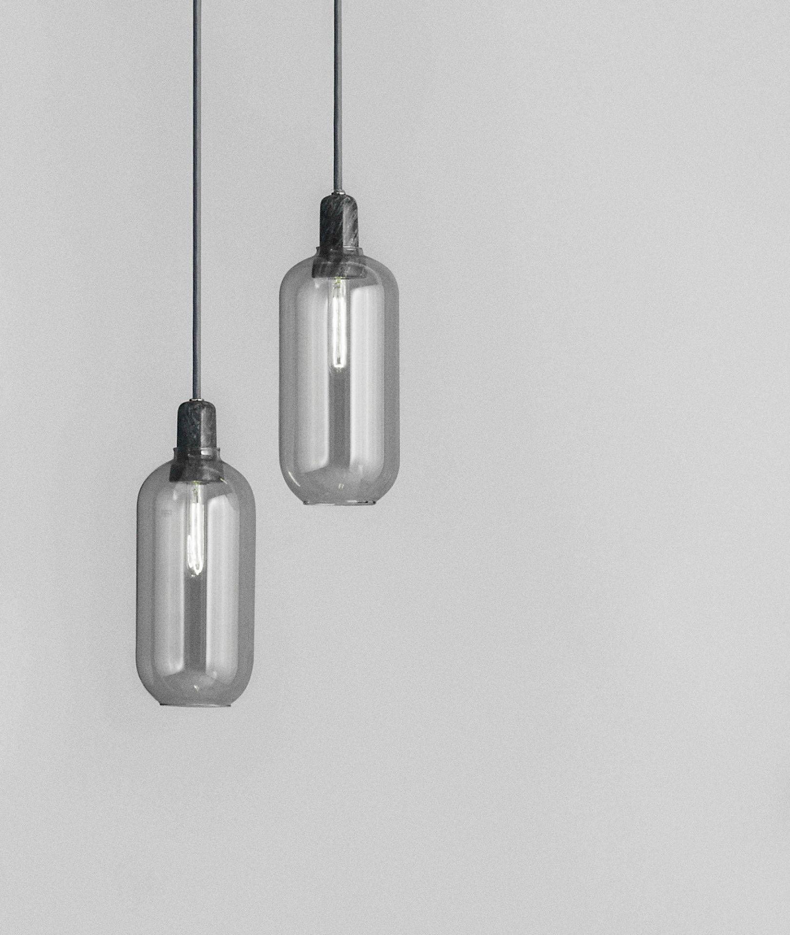 Amp Lamp Hängeleuchte Normann Copenhagen Smoke/Black Ø 11,2 cm