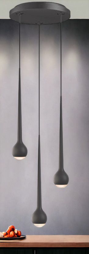 Falling Sun Water Pendelleuchte Grau