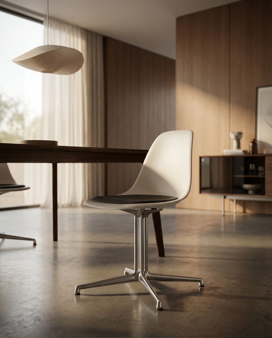 Eames Plasic Side Chair DSL RE Stuhl mit Sitzpolster Vitra 