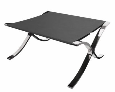 Barcelona Hocker / Hocker Relax mit schwarzem Rindsleder Knoll International 