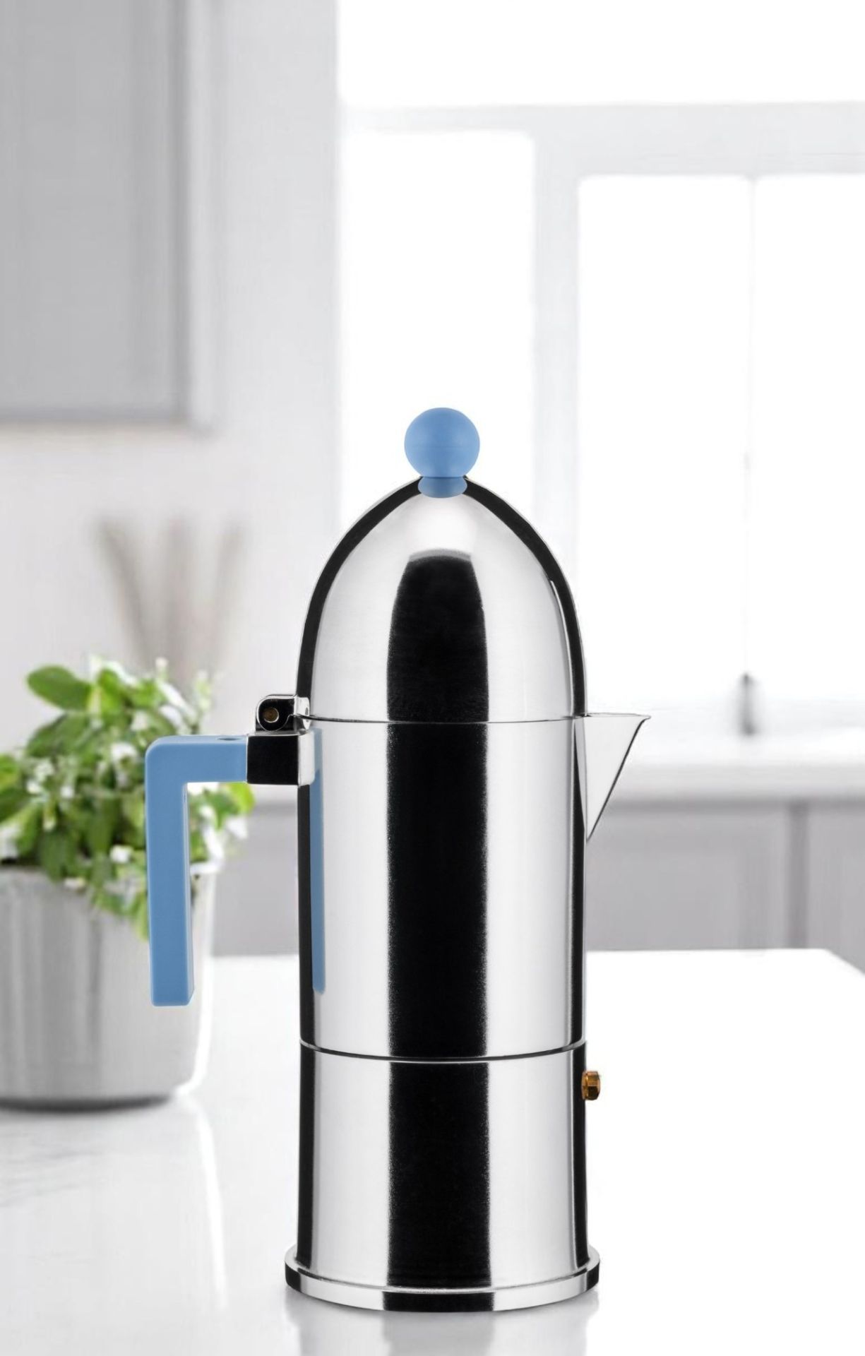 La Cupola 9095/6AZFM Espressokocher Hellblau Alessi