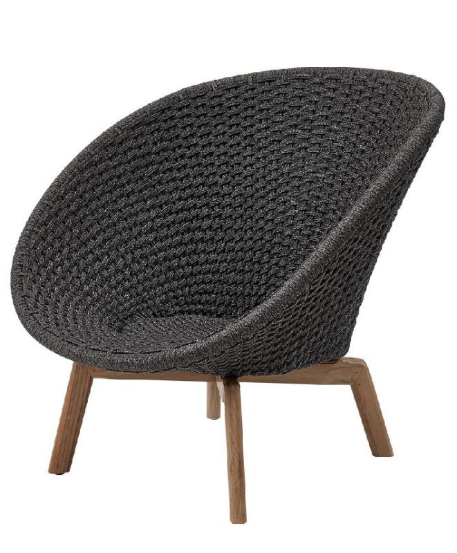 Peacock Outdoor Loungesessel Rope Cane-Line dunkelgrau