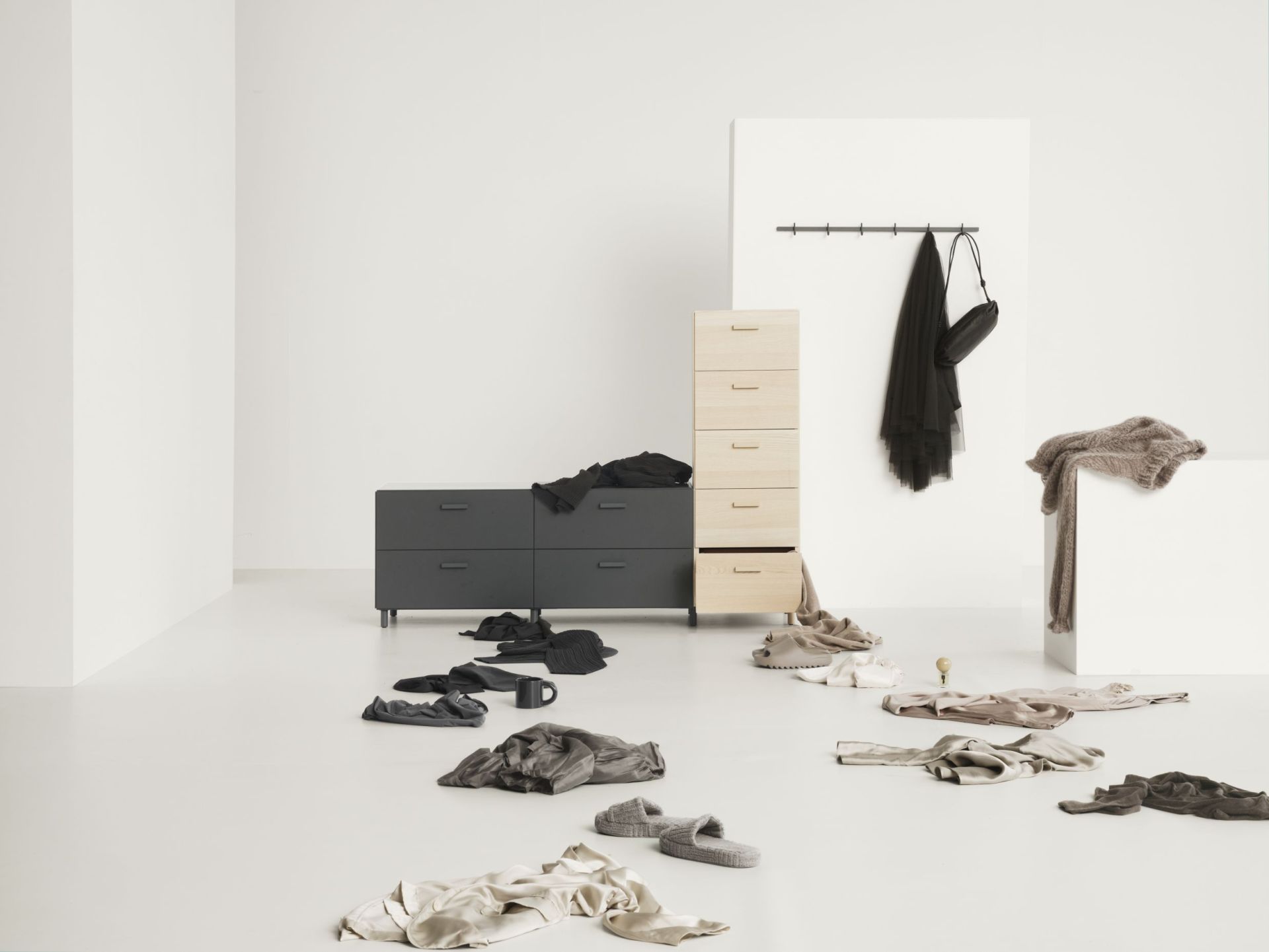 Relief Hakenleiste B82cm weiß String Furniture