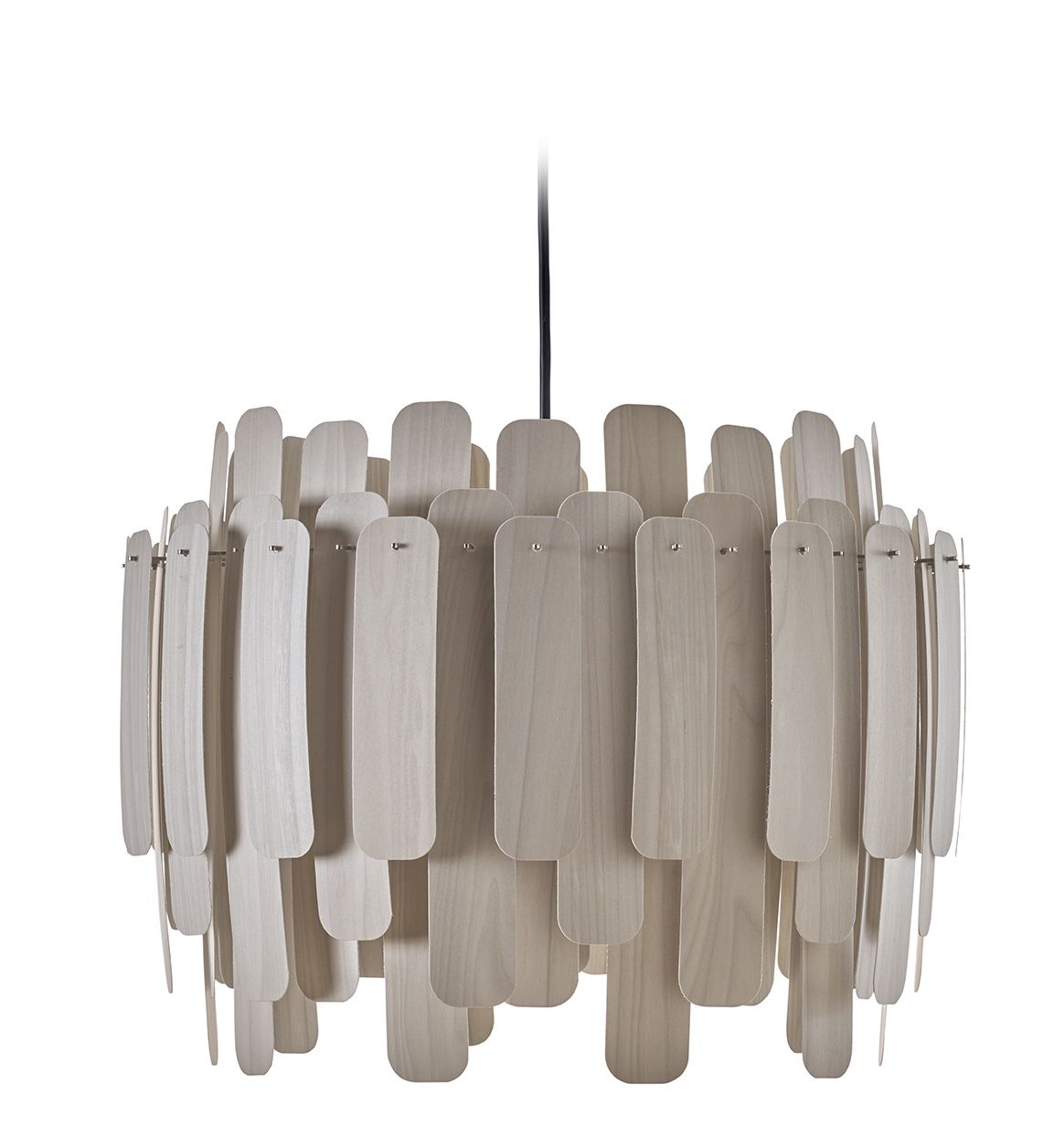 Graue Maruja Pendelleuchte von LZF Lamps: Moderne Hängelampe aus Holzfurnier für stilvolle Beleuchtung.