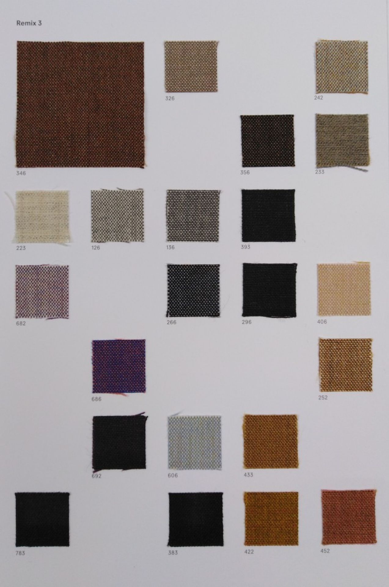 Stoffmusterkarte Remix 3 Kvadrat