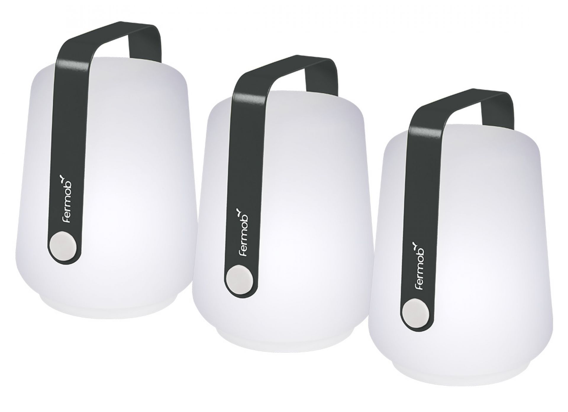 Balad Tischleuchte H 12 cm 3er Set Fermob Anthrazit
