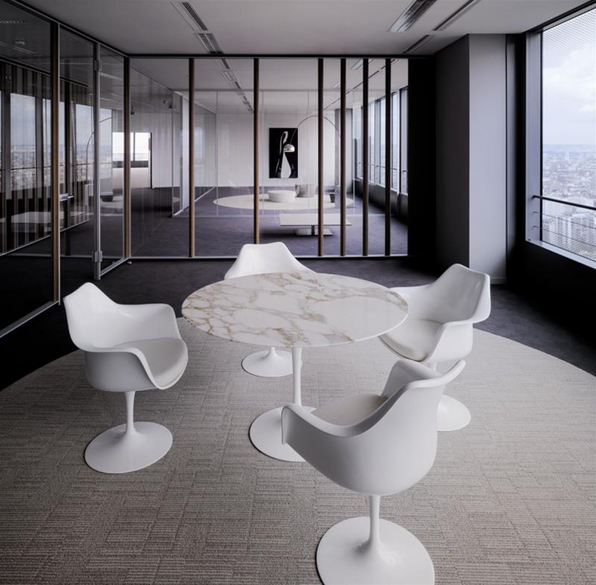 Tulip Armchair / Tulpen Armlehnenstuhl drehbar Knoll International