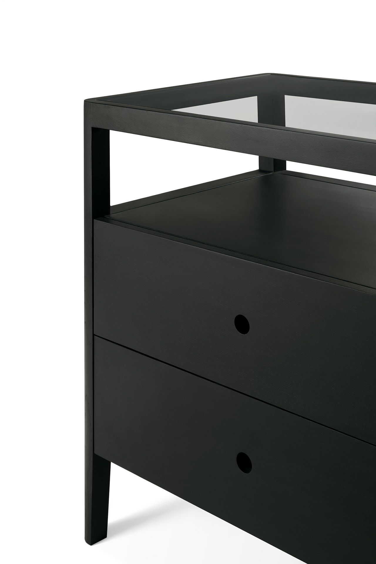 Spindle Kommode mit Schubladen Eiche schwarz lackiert Ethnicraft