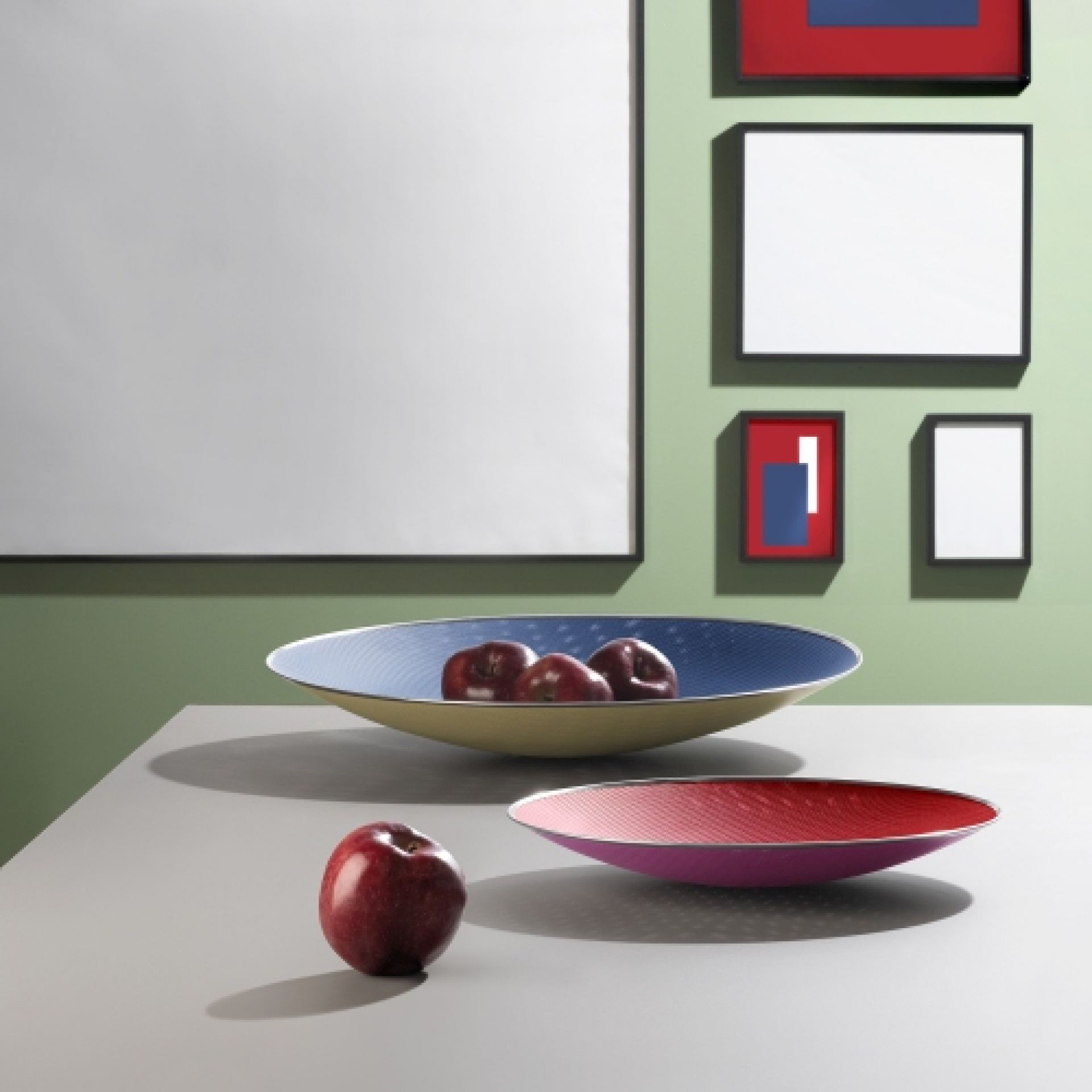 Cohncave Rot und Violett Schale SC01/33 Alessi