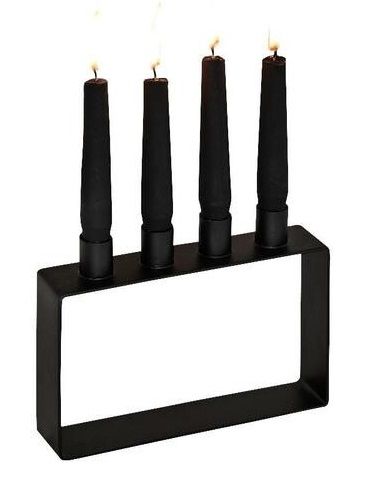 Frame 4 Kerzenhalter 4-flammig Schwarz novoform EINZELSTÜCK