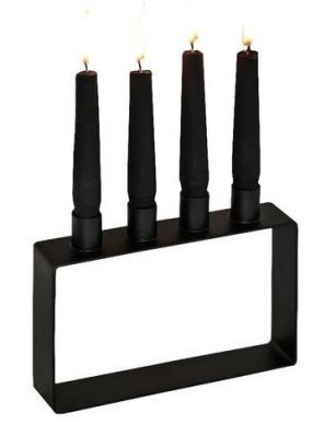 Frame 4 Kerzenhalter 4-flammig Schwarz novoform EINZELSTÜCK