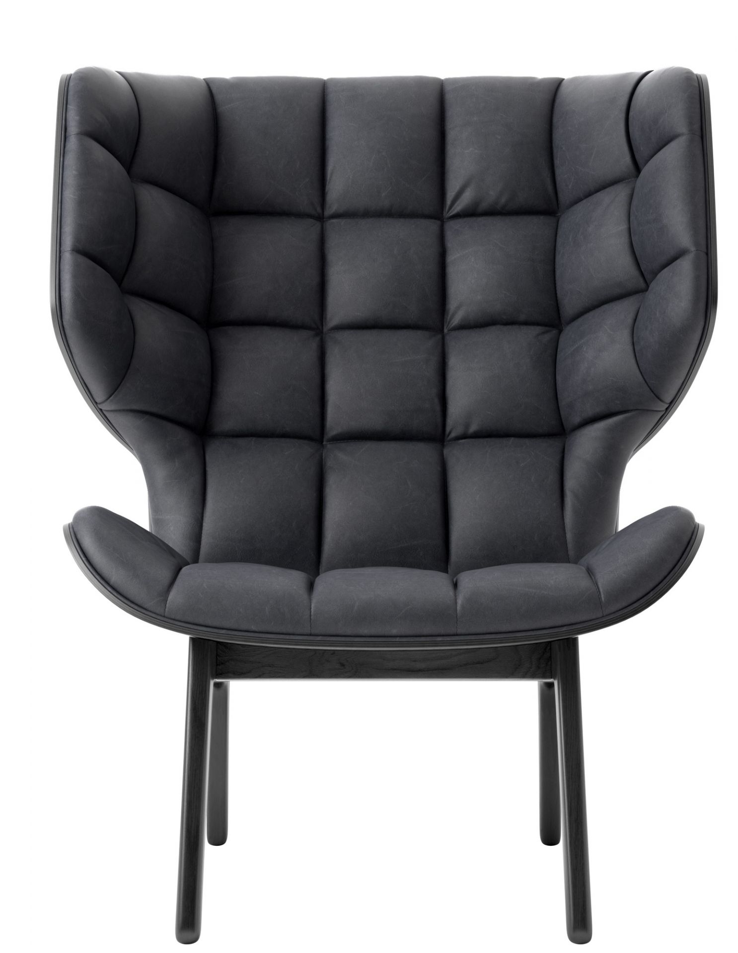 Mammoth Chair Sessel Lederbezug NORR11-Eiche schwarz Dunes Leder Anthracite