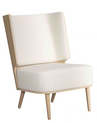 Serena Lounge Chair Sessel Eiche natur novoform Nubbio weiß