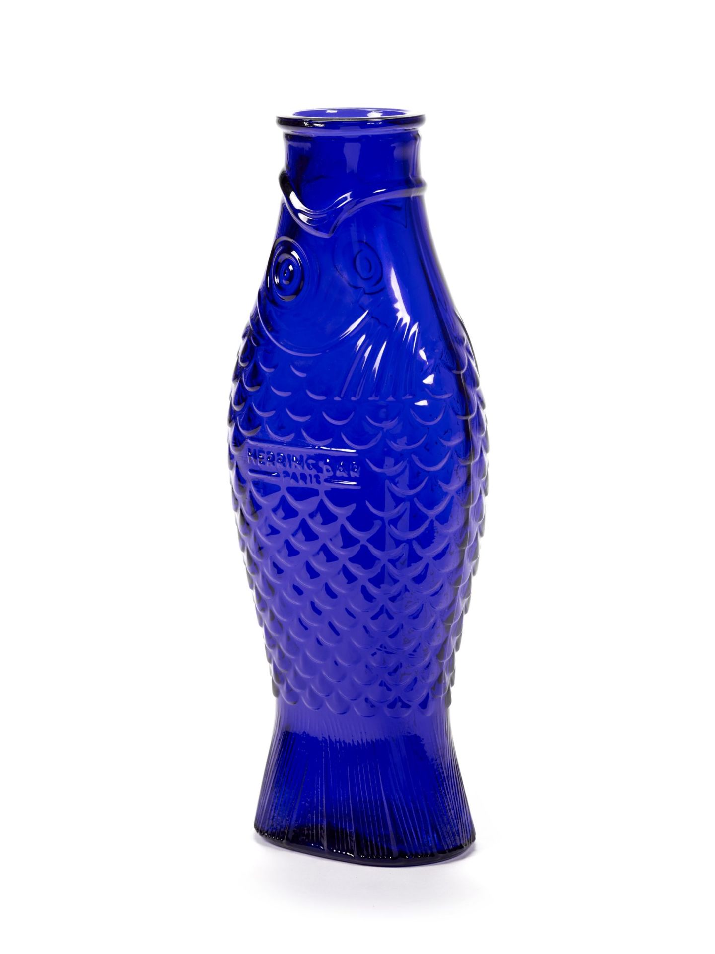 Fles Flasche Fisch Kobaltblau Serax