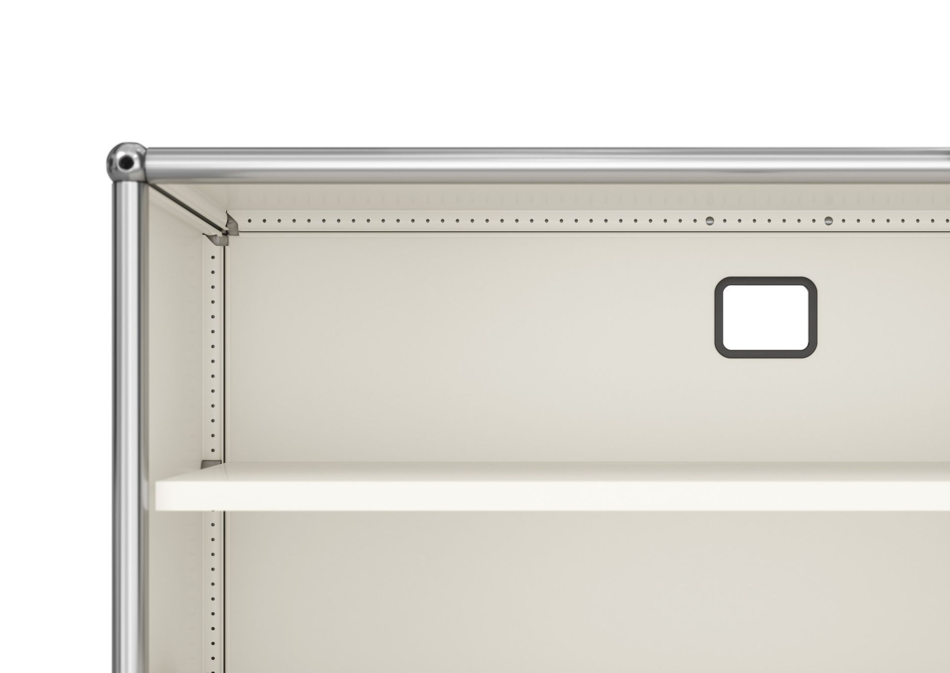 USM Haller TV-/Hi-Fi Lowboard M61 auf Rollen mit 2 Klapptüren Reinweiss