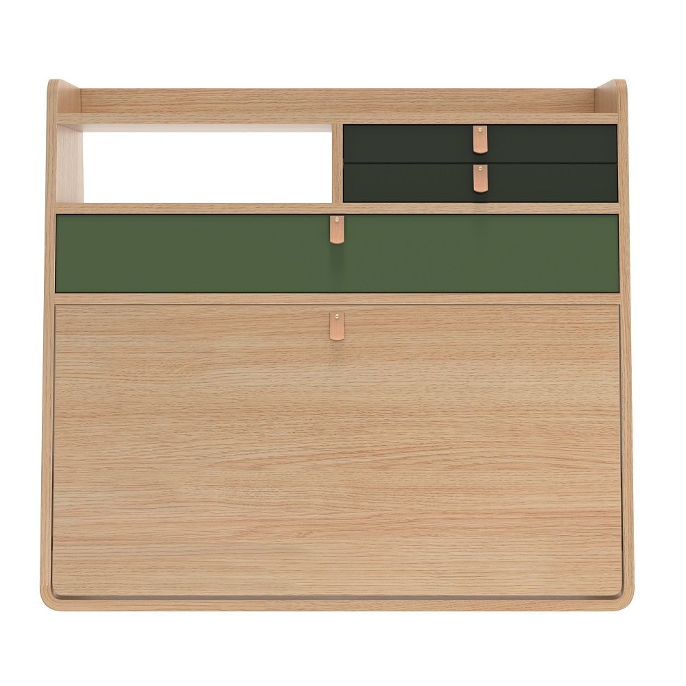 Gaston Wandsekretär 80 Hartô Eiche + Grün