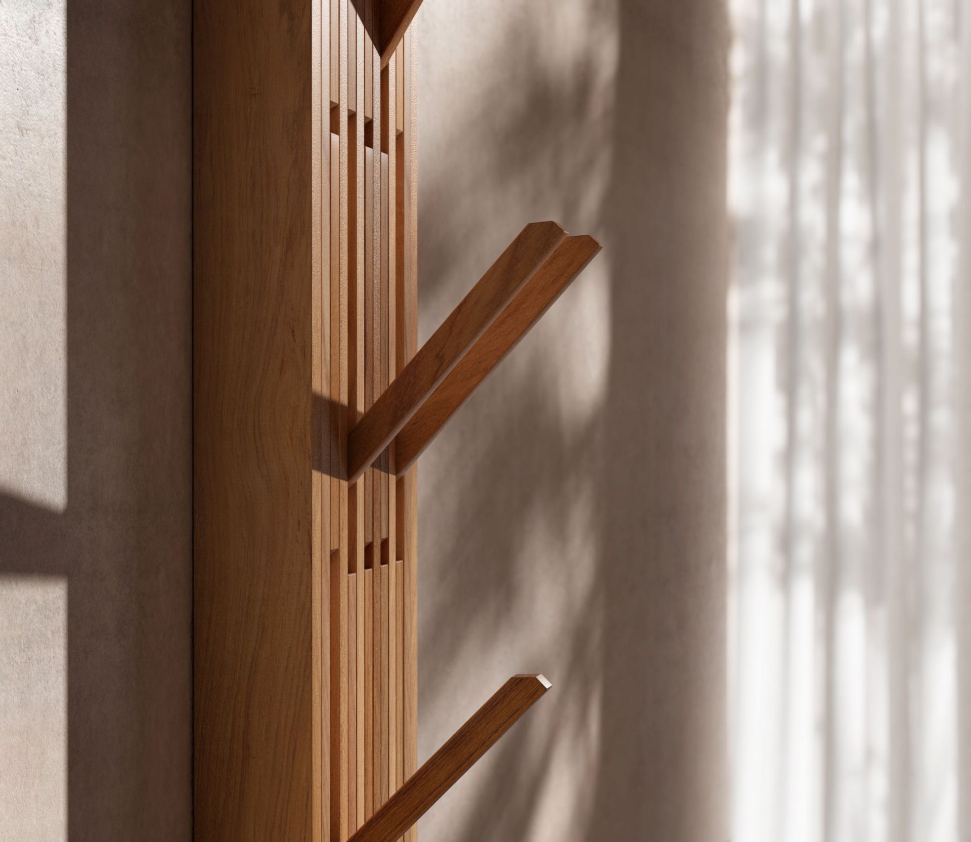 Piano Wandgarderobe groß Eiche Natur geölt PER/USE
