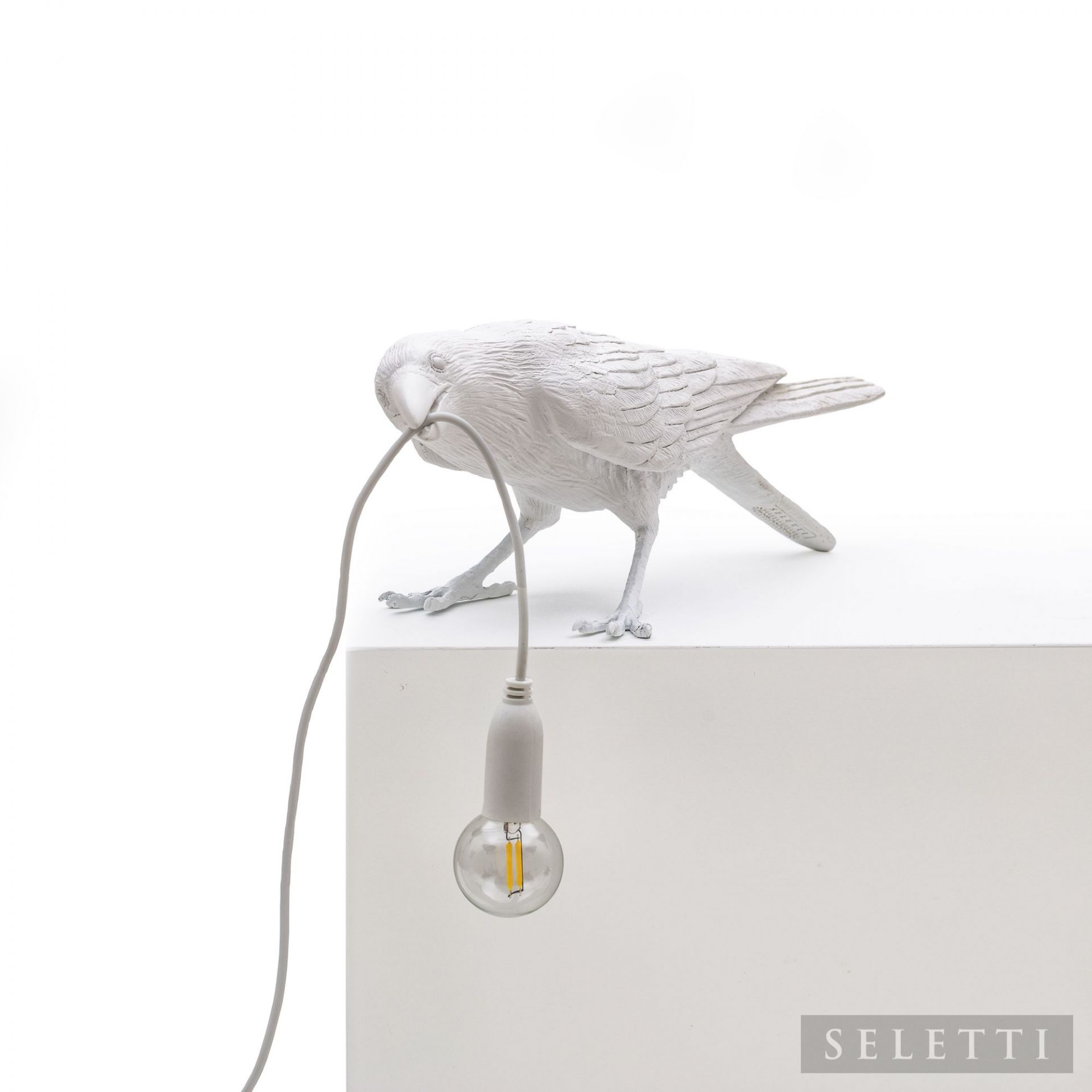 Bird Lamp Playing white Leuchte Seletti EINZELSTÜCK